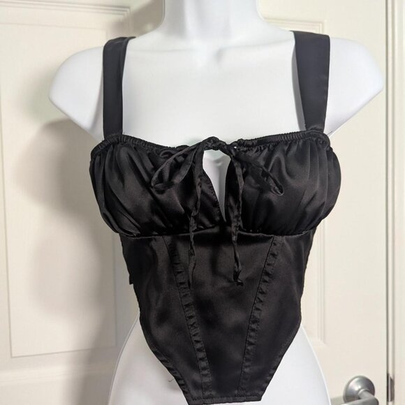 Crave Fame Satin Corset Bustier Top - Size S - Picture 1 of 3